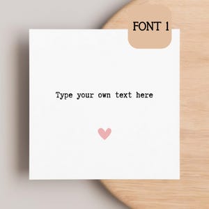 Carte personnalisée personnalisée, carte de voeux, femme, mari, petit ami, petite amie, écrivez son propre texte, carte de message spéciale, carte d'un être cher, cadeau