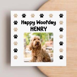 Custom Photo Pet Birthday Personalised Card, Photo Upload Birthday Card, For The Dog, For The Cat, Woof Miaow, Pet Lover Birthday, Fur Baby