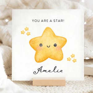 Vous êtes une star ! Carte personnalisée, Carte de remerciement, Carte pour bravo, Carte pour fils, fille, ami, Si fier de vous, Cadeau pour bravo, Je vous aime