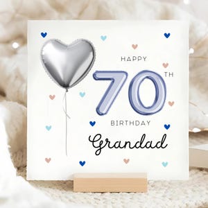 Grandad 70th Birthday Card, Grandad Is Seventy Card, Happy Birthday Grandad, Seventieth Grandad Birthday Gift, Pops Is 70, Grandpa Card