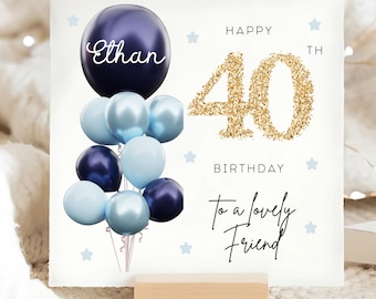Happy 40th Cumpleaños Para Esposa, Tarjeta De Felicitación De
