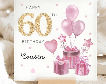 Carte D'anniversaire 60e Anniversaire Cocktail/Mocktail Pour Femme