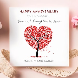 Happy Anniversary Son and Daughter In Law Card, Couple Wedding Anniversary Card, Years Together Card, Congrats Son and Daughter In Law, Love