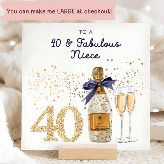 Biglietto Di Auguri Per 40° Compleanno Del Nipote - Cartolina Premium Con Scritta 'To My Wonderful Grandson' E Messaggio Sentimentale Interno, Formato 228x155 Mm