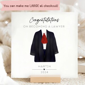 Congratulations On Becoming A Lawyer Card, Well Done Card, Personalised Card, Proud Of You Card, Qualified In Law Card, Gift For Her, Him