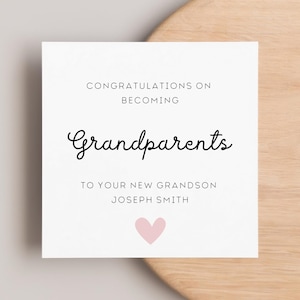 Carte de félicitations pour devenir grands-parents, nouveau petit-fils, nouvelle petite-fille, carte personnalisée de grand-parent, carte À vous deux, petit-enfant
