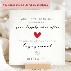 Engagement 'Your Happily Ever After' Card, Personalised Engagement Card, To You Both, He Proposed, She Said Yes Card, Congratulations Gift