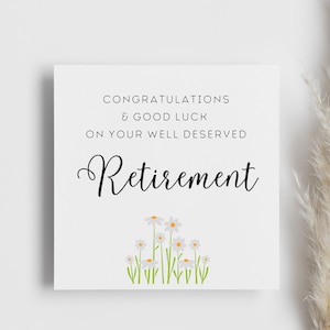 Retirement Good Luck & Well Deserved Card, congratulations card, end of an era card, colleague card, gift for leaving work, for her, for him