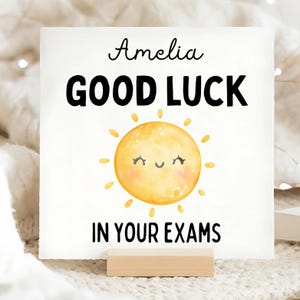 Personalised Good Luck In Your Exams Card, GCSE Good Luck Card, SATS Good Luck Card, A-Levels Exams, School Exam Card, Best Of Luck Card
