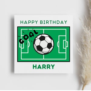 Carte personnalisée de football pour le terrain de football, cadeau de footballeur, carte de joueur d'équipe, carte de Premier League, fils, ami, neveu, petit-fils, gardien de but
