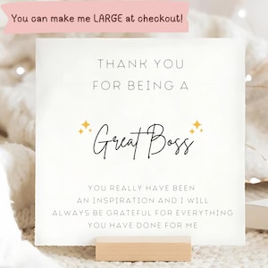 Merci d'être un super patron, carte d'anniversaire, carte de départ, cadeau pour collègue, cadeau pour patron, meilleur patron de tous les temps, carte d'inspiration