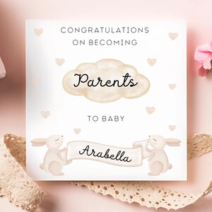 Félicitations, vous avez choisi de devenir parents, carte de naissance, carte de naissance personnalisée, nouveau-né garçon, nouveau-né fille, carte de bienvenue de bébé