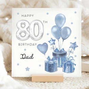 Carte cadeau 80e anniversaire de papa, carte d'anniversaire de père personnalisée, carte d'anniversaire de papa 80e anniversaire, carte de papa fête ses 80 ans, papa, pops, papa