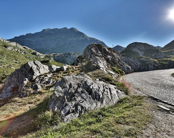 Digital Print Download | Switzerland | Tremola | mountains | Tremola Pass | Alps | Rocks | Photo | Digital Photo | View | Alpine pass