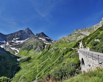 Digital Print Download | Switzerland | Susten | mountains | Susten Pass | Alps | snow | Rocks | Photo | Digital Photo | View | Alpine pass