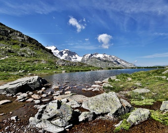 Digital Print Download | Switzerland | Susten | mountains | Susten Pass | Alps | snow | Rocks | Photo | Digital Photo | View | Alpine pass