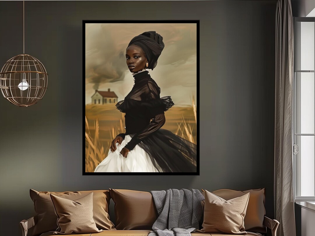 Victorian Black Woman Portrait Art Print: Ebony Wall Decor - Etsy