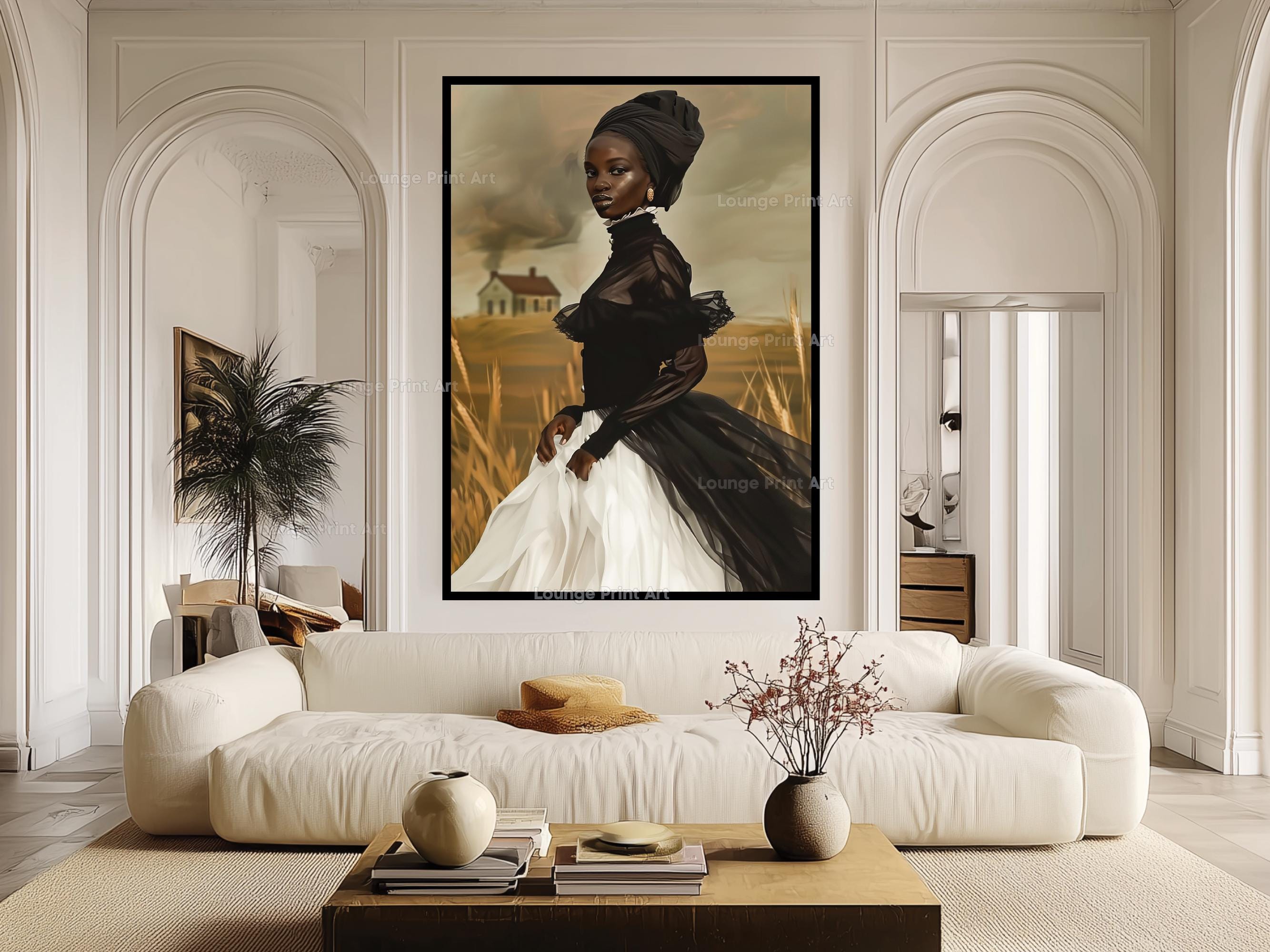 Victorian Black Woman Portrait Art Print: Ebony Wall Decor - Etsy