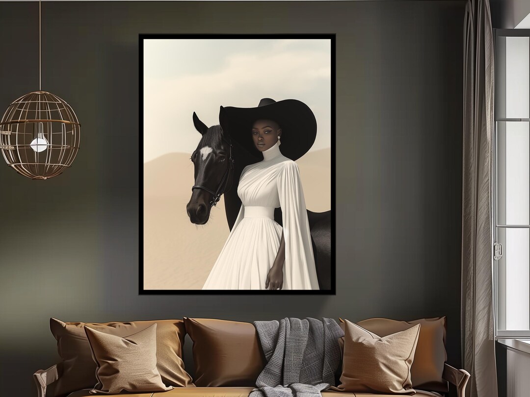 Black Woman & Horse Art Print: Desert Dreams, African American Wall Art ...