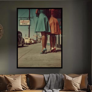 Civil Rights Art Print: Black Women Portrait, African American Wall Art