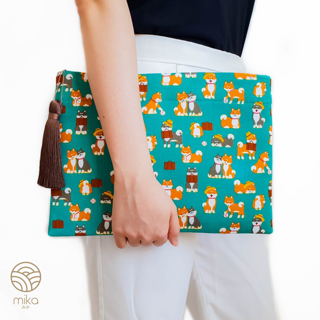 Hachiko Pattern Cluth Hand Bag Hachiko Bag Handmade Bag Gift for Her