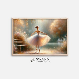 Ballerina Young Lady ballet room decor oil painting picture 1800s French landscape PRINTABLE Digital Downloadable Art Print Painting | 223