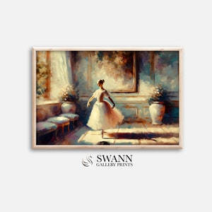 Ballerina Young Lady ballet room decor oil painting picture 1800s French gift Digital Downloadable vintage prints wall Art Print 227