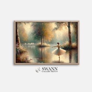 Ballerina Young Lady ballet room decor oil painting picture 1800s French gift Digital Downloadable vintage prints wall Art Print  224