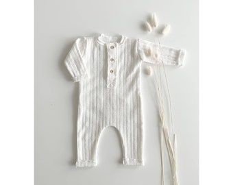 White Boy Longsleeves Outfit + Gift | Boys Romper | Handmade | Baby Boy Newborn Outfit | Baby Boy Outfits | Baby Photoprop | Baby photoshoot