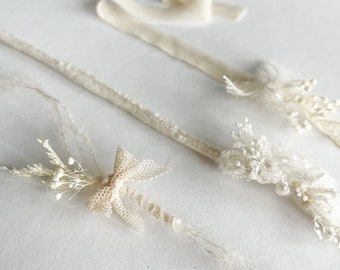 Diademas beige para bebés - conjunto de 3 / Hecho a mano / Traje para recién nacidos para niñas / Trajes para bebés / Fotoprop para bebés / Sesión de fotos para bebés / Juego de bandas para las manos