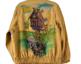 Chaqueta personalizada con gráficos pintados a mano PATA DE POLLO
