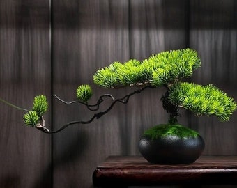 Handmade Artificial Bonsai Tree in Realistic Pot Bonsai Art 45 x 20 x 22cm Personalized Gifts