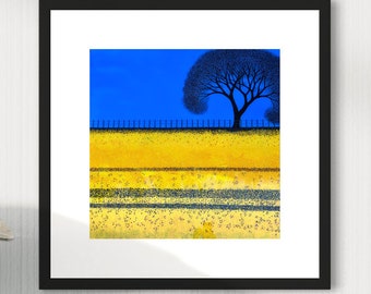 Giclée Print "Blue & Yellow" from an original painting by Sarah Jane Nicholls. Signed by artist