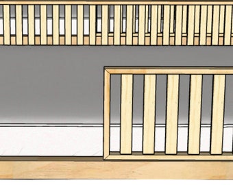 Desenho de cama Montessori de chão (90 x 140 cm) (PDF) – (Download digital)
