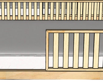 Montessori floor bed drawing (90x140 cm)