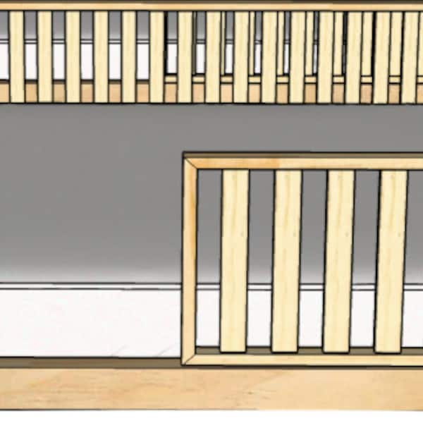 Montessori floor bed drawing (90x140 cm)