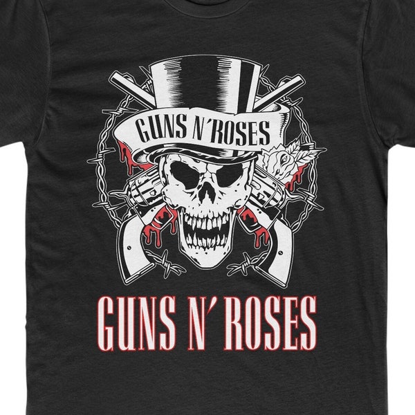 Guns N' Roses Tee, Use Your Illusion Tour, Get in The Ring Tour, Axl Rose, Slash, Guns and roses, Skull and Roses