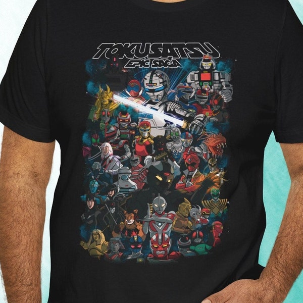 Tokusatsu T-shirt, Epic Saga, Jaspion, Power Rangers, Fuun Lion-Maru, Daileon, Satan Goss, Lion-Man, Changeman, spectreman, ultraman