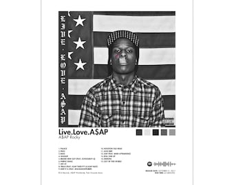 Live.Love.ASAP Poster | ASAP Rocky Album Art Print | Hip Hop Wall Decor | Music Lover Gift
