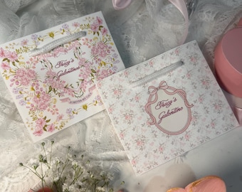 Mini custom vintage floral  french party favors vintage partyfavors custom floral favor bags bridesmaid proposal bags custom party favors