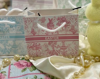 custom easter party favors custom easter basket bags vintage bunny bags custom toile de jouy favor bags vintage bunny print bag bunny party