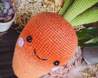 Crochet carrot plushie amigurumi