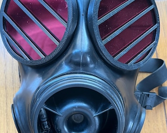 Outsert 3D Printe Dos tipos de anillos y cubierta para máscara de gas SAS FM12, datos STL, Cosplay, Airsoft, Biohazard, Resident Evil, Hunk, Vector, 3type