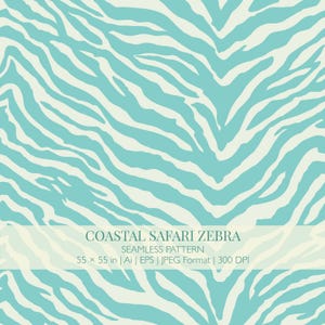 Estampado sin costuras de cebra estilo safari costero, estampado animal moderno (descarga digital)