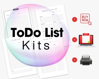 Minimalist ToDo List Kit: Daily & Weekly Planner (Printable PDF)