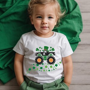 St Patricks Day Toddler Shirt, Monster Truck Shirt, Kidsshirts, Shamrock Shirt, Leprechaun Shirt Toddler, Irish Toddler Shirt, Truck-Shirt