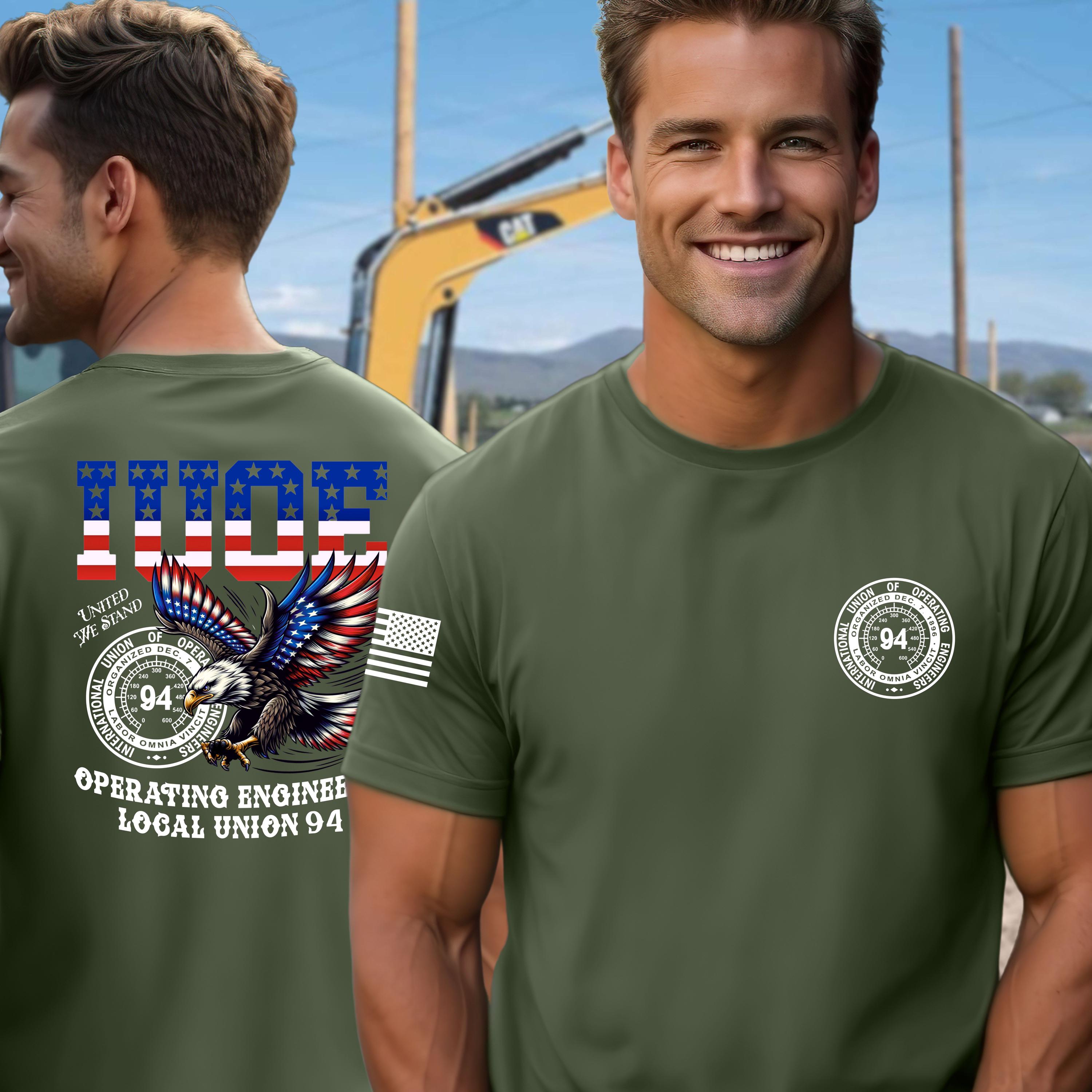 Operating Engineer Local 94 Operating Engineers Local 94 T-shirt, Custom Union Shirt, USA Flag ...