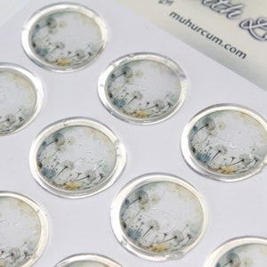 Pegatinas de sello de cera de diente de León, cera de sellado, pegatinas de sello de cera de sobre, sello de cera adhesivo, 12 piezas, sello de letra, sello de cera transparente