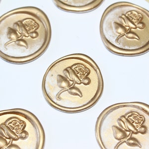 3D lakzegel, gouden lakzegelstickers, zelfklevende envelop bruiloft lakzegel, uitnodiging stempelstickers, envelop Rose wasstickers, briefzegel