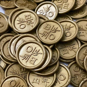 Sellos de cera adhesivos para bodas personalizados, sellos personalizados, sellos adhesivos con monograma para invitaciones de boda, sellos adhesivos con cera para sobres, sellos con letras